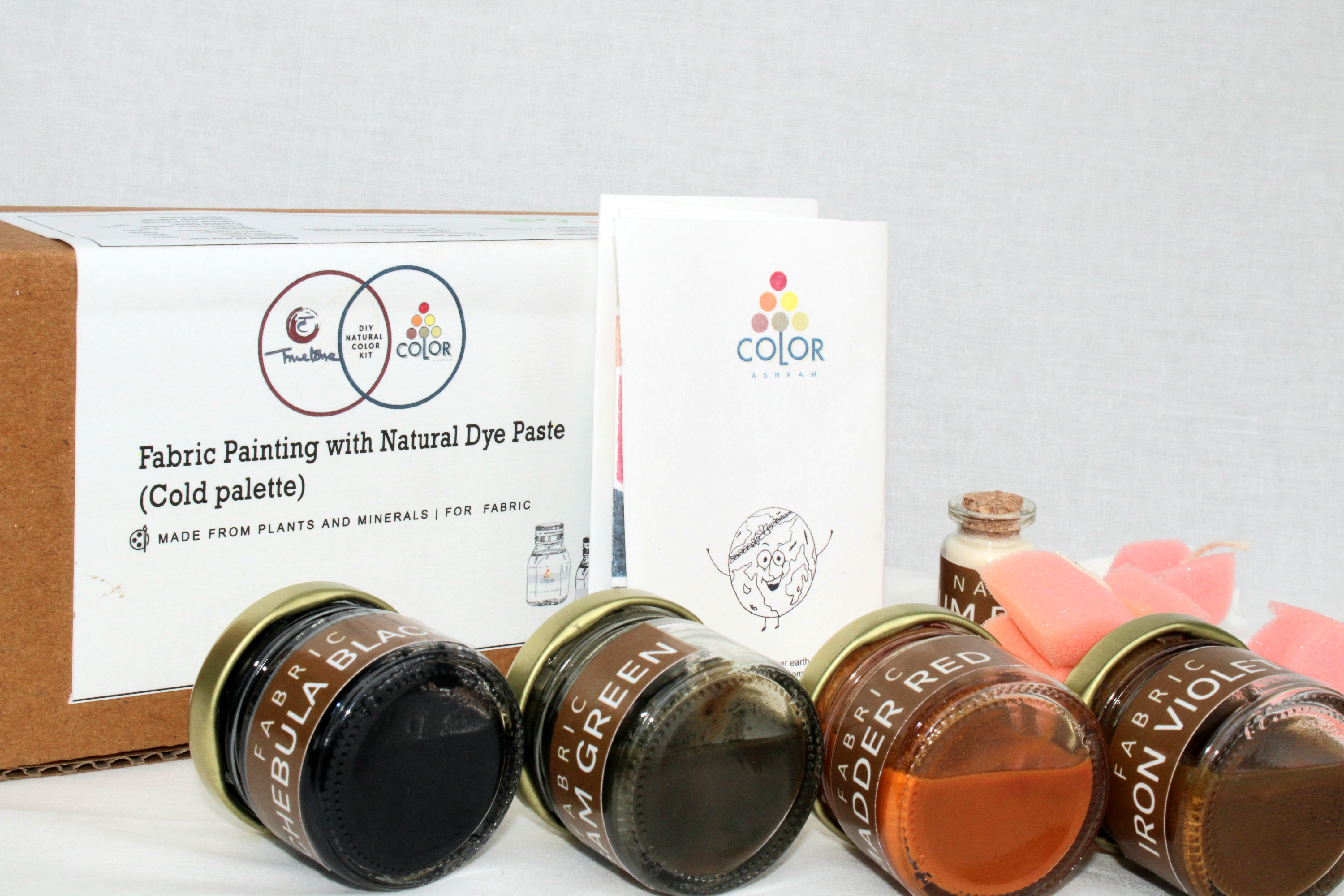 DIY Kit: Fabric Painting with Natural Dye Paste (Cold palette)
