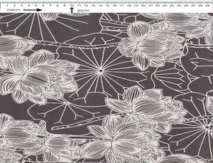 BLACK FOREST PRINT {PINK-BLACK}  (Cambric)