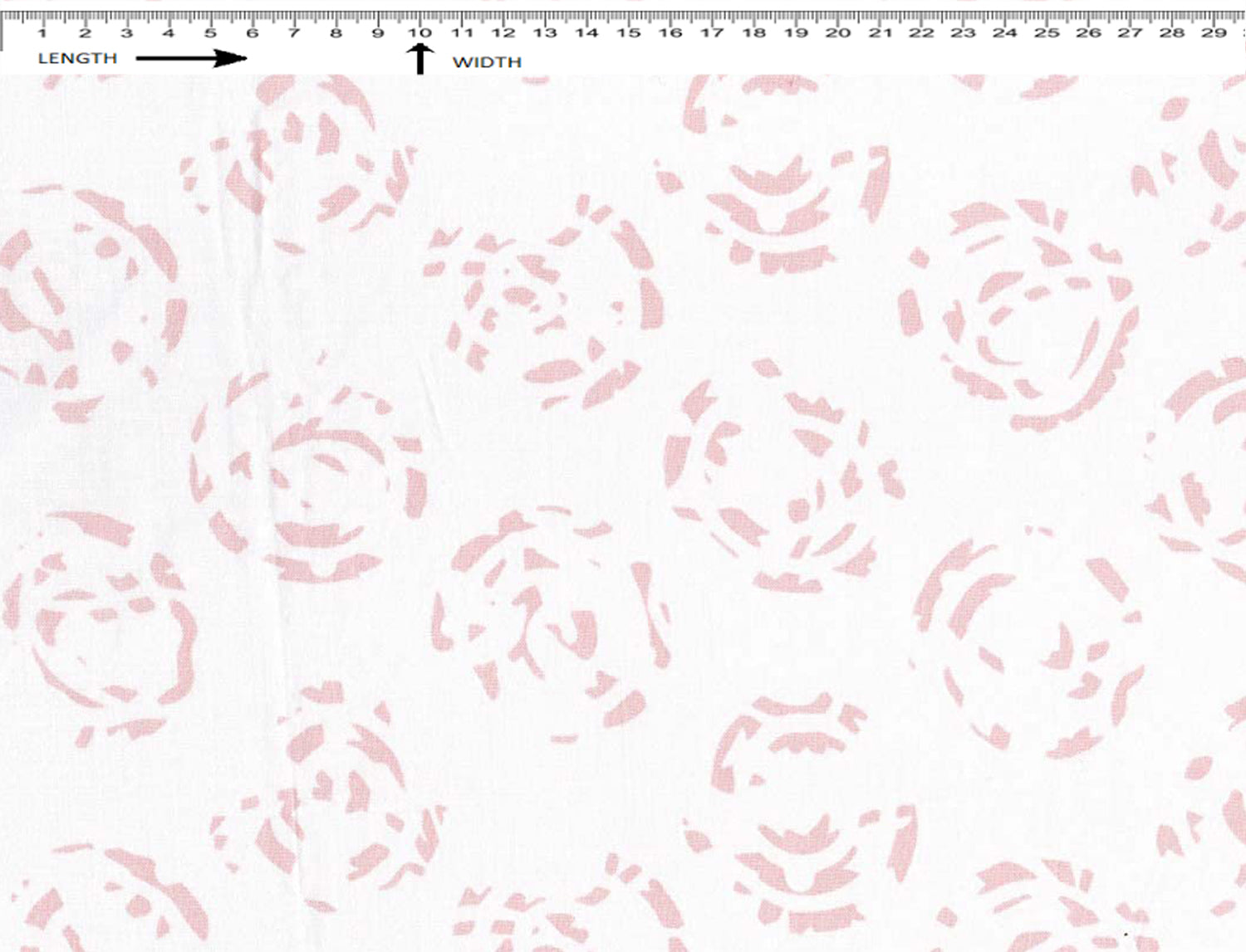 ARABIC FLOWER PRINT { WHITE-BEETLE PINK }  (Cambric)