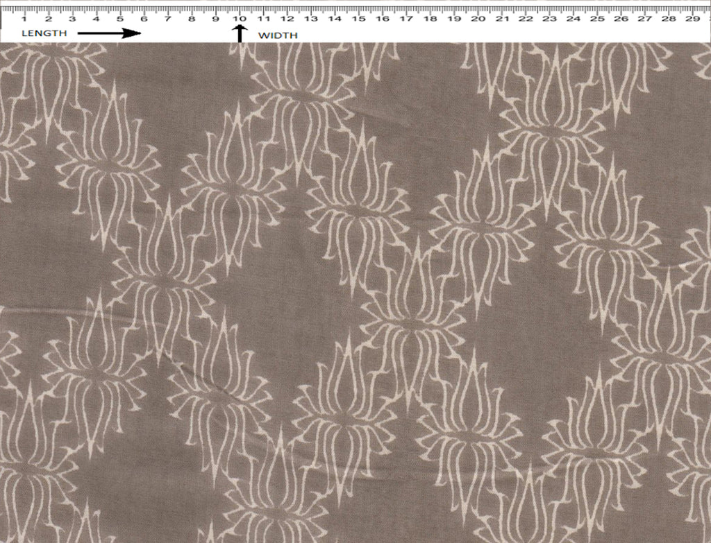 NALINI PRINT { RUST CREAM-DARK TAUPE }  (Cambric)