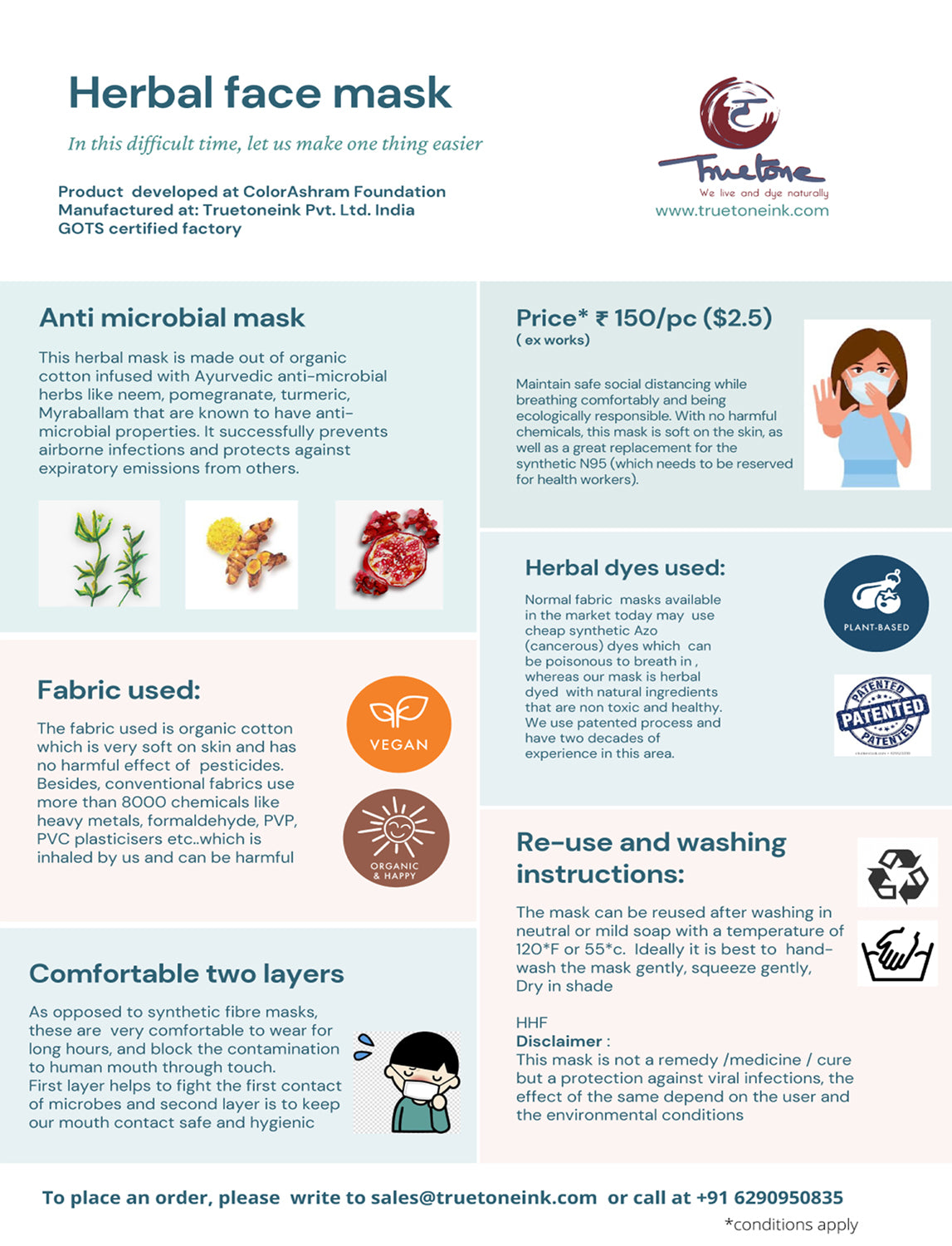 Herbal face mask